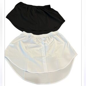 NWOT Pair of Black and White Women's Mini Skirts / Size XL